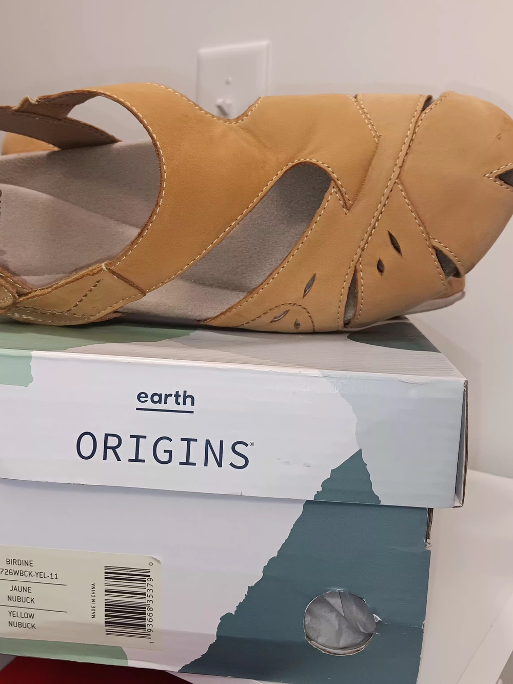 Earth Yellow Nubuck Slingback Sandal